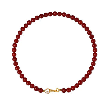 The Auspicious Anchor - Red Agate & Mother of Pearl Jewelry Set ZANYÉ