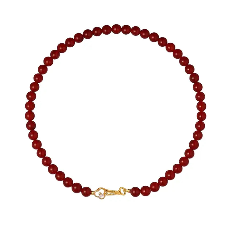 The Auspicious Anchor - Red Agate & Mother of Pearl Jewelry Set ZANYÉ