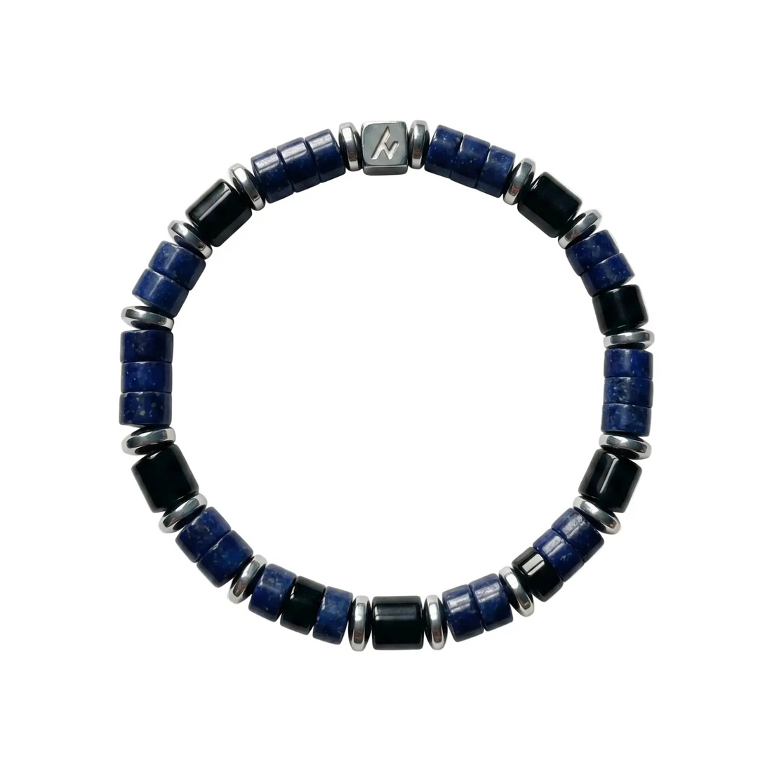 The Celestial Mirror - Cylindrical Lapis Lazuli Mixed Bracelet ZANYÉ
