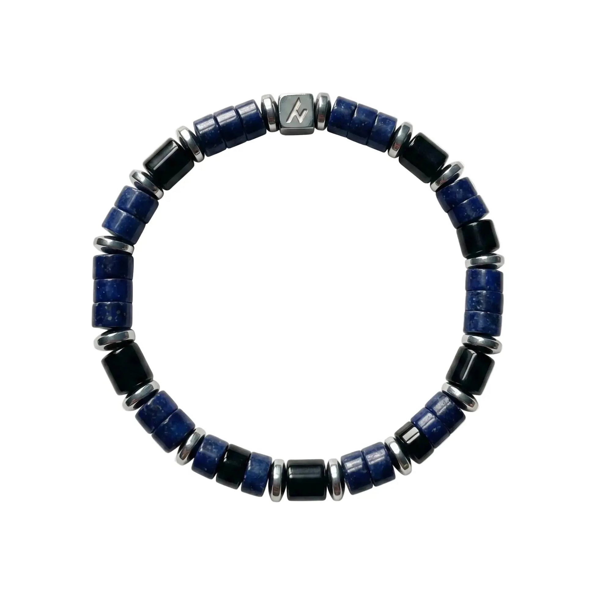 The Celestial Mirror - Cylindrical Lapis Lazuli Mixed Bracelet ZANYÉ