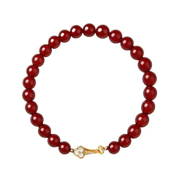 The Auspicious Anchor - Red Agate & Mother of Pearl Jewelry Set ZANYÉ