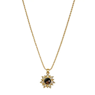 The Sovereign Radiance - Tiger's Eye Pendant Necklace ZANYÉ