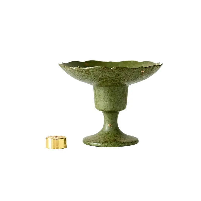 The Song-Style Gold Foil Handcrafted Ceramic Incense Burner ZANYÉ