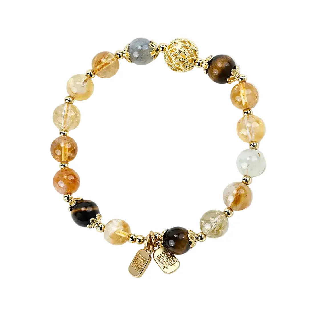 Golden Vitality Bracelet | Authentic Citrine & Tiger’s Eye ZANYÉ