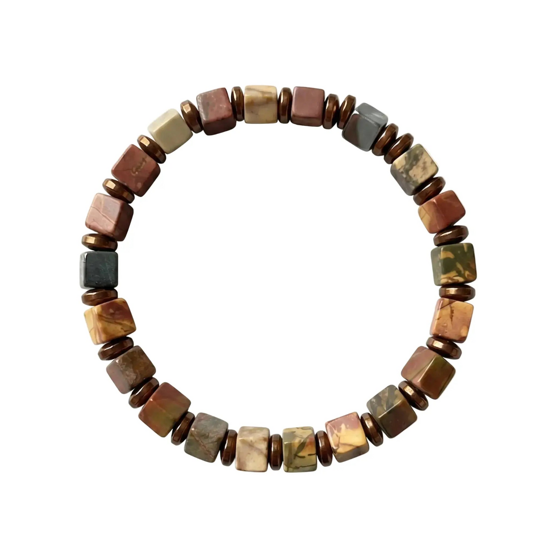 Crimson Wilderness - Red Jasper Square-Cut Bracelet ZANYÉ