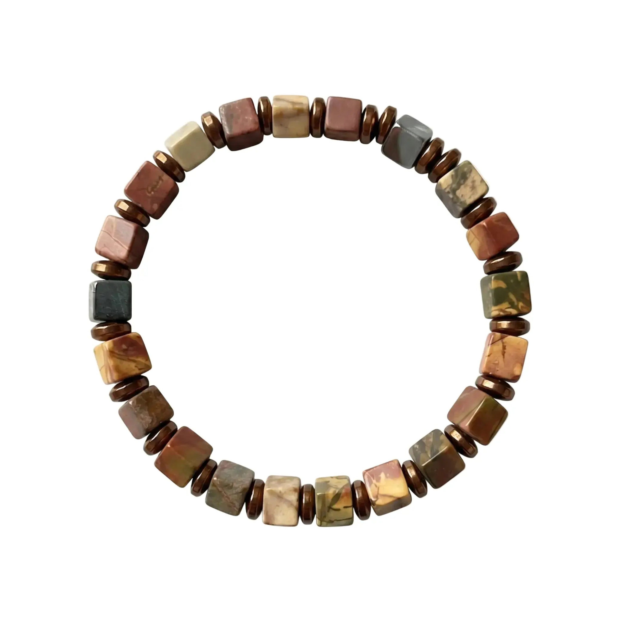 Crimson Wilderness - Red Jasper Square-Cut Bracelet ZANYÉ
