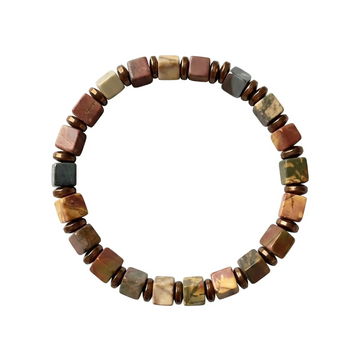 Crimson Wilderness - Red Jasper Square-Cut Bracelet ZANYÉ