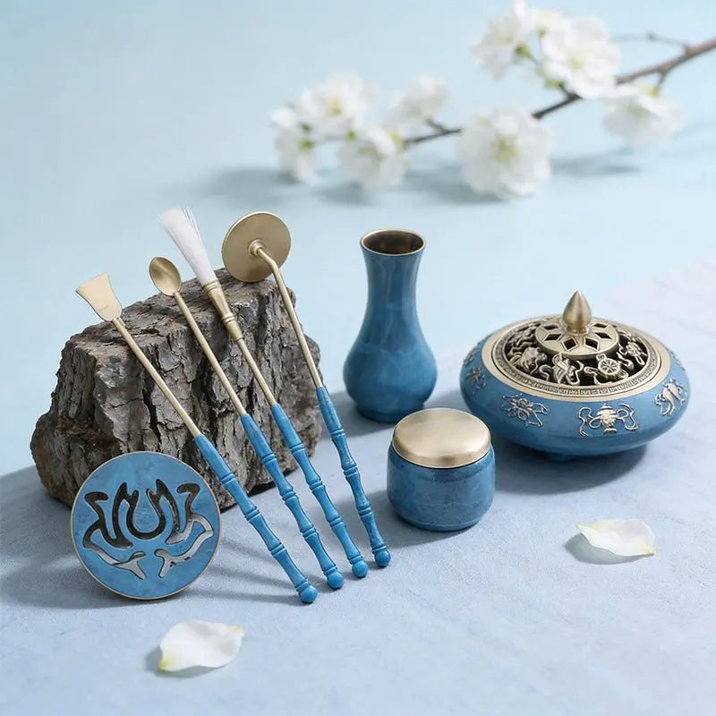 The Azure Masterpiece: ICH Cloisonné Ritual Tool Set ZANYÉ