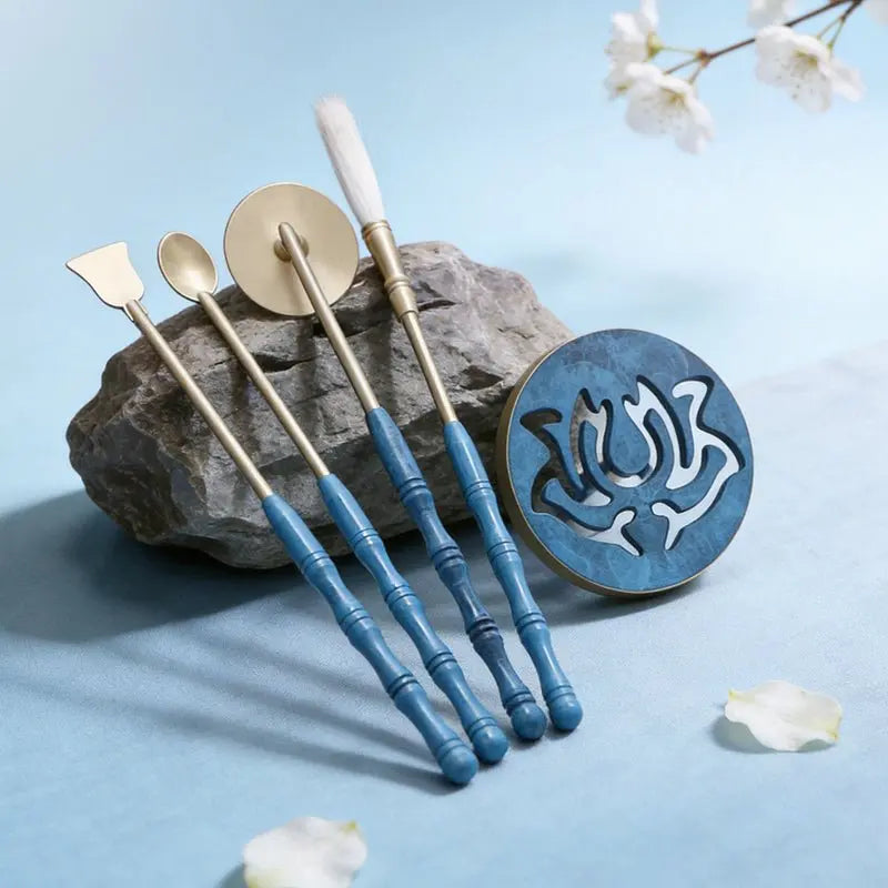 The Azure Masterpiece: ICH Cloisonné Ritual Tool Set - ZANYÉ