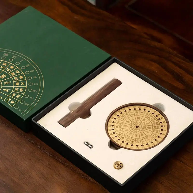 The Celestial Dial: 24 Solar Terms Brass Incense Holder - ZANYÉ